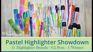 Pastel Highlighter Review and Swatch  11 brands • 62 pens [upl. by Nairahcaz]