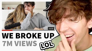 Reacting to YouTuber’s break up videos [upl. by Etom582]