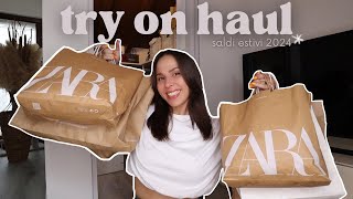 MEGA TRY ON HAUL saldi estivi 2024 ☀️ Zara Stradivarius amp altro [upl. by Kristofor102]