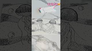 Delicate beauty of jellyfish through stipple art one dot at a time😍💖🎨creativeyoutubeshortsart [upl. by Naitsirt581]