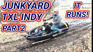 This time the Junkyard TXL Indy Runs and Drives Vintage Polaris Snowmobile Resurrection [upl. by Pacifa58]