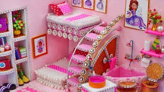 Diy Miniature Dollhouse Cardboard 💕 Diy Miniature Dollhouse Room 💕 1 [upl. by Annahsat]