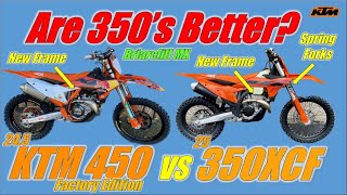 Are 350s Better 245 KTM 450 Factory Edition vs 25 KTM 350XCF Back to Back at Briarcliff MX [upl. by Anastasia]