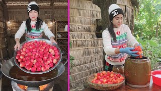 Delicious Red jujube fruit cooking  Cooing with Sreypov [upl. by Agemo]