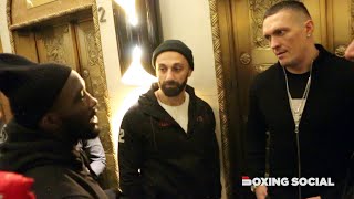 quotIM A BIG FANquot Oleksandr Usyk amp Terence Crawford Meet in New York Ahead of LomachenkoCommey Fight [upl. by Selyn]