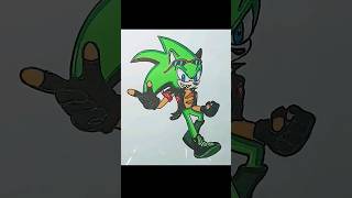 How to draw Scourge the Hedgehog 💚💛 scourgethehedgehog scourge howtodraw sonic drawfun art [upl. by September]