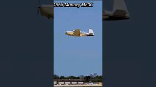 Mooney M20C Departing Oshkosh [upl. by Ysdnil955]