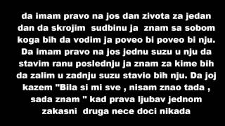 Sasa Matickad ljubav zakasni text [upl. by Leduar]