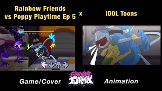 All Rainbow Friends vs Poppy Playtime Ep 5 FNF Animation  Huggy Wuggy Mommy Long Legs Bunzo [upl. by Aliban]