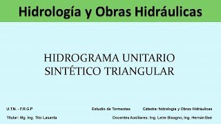 HIDROGRAMA UNITARIO SINTÉTICO TRIANGULAR [upl. by Jackqueline460]