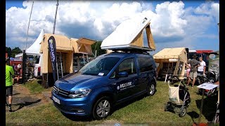 Volkswagen VW Caddy Camper Van by Auto Camp  car RV roof top tent walkaround K1043 [upl. by Mazonson]