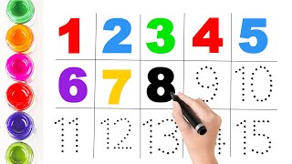 123 Numbers  1234 Number Names  1 To 15 Numbers Song  12345 learning for kids  Counting Numbers [upl. by Aimil387]