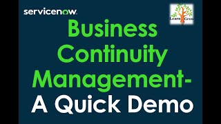 Business Continuity Management  A Quick Demo [upl. by Monahan919]