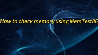 How to check memory using MemTest86 [upl. by Ahseena]