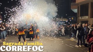 Correfoc  Festa de Tardor Sagrada Familia 2024 in Barcelona  Autumn Festival [upl. by Vocaay]