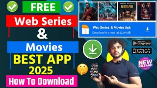 📥 Best Apps To Watch Movies amp Web Series for Free In 2025  Best Movie App  Best Web Series App [upl. by Mannuela]