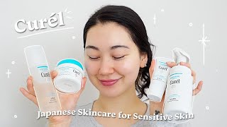 JBeauty for Sensitive Skin 💚 CUREL Brand Review [upl. by Mloc]