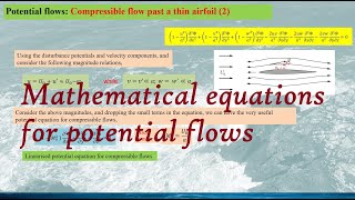 Aerodynamics Inviscid Potential flow theory the Mathematical Equations for potential functions [upl. by Ocer]