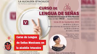 Curso de Lengua de Señas Mexicana en la alcaldía Iztacalco [upl. by Nivalc959]