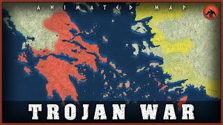 Trojan War Animated Map of Achaeans and Trojans [upl. by Adirahs]