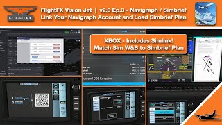 MSFS  FlightFX Vision Jet v2  Linking Simbrief and Loading a Flight Plan [upl. by Yebloc167]