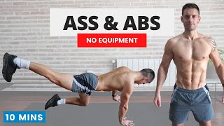 ASS amp ABS in 10 Minutes Daily Workout to Activate amp Build Muscle Glutes amp Core  No Equipment [upl. by Oringa810]