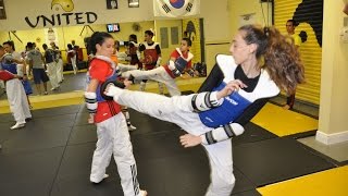 Great Taekwondo Training Warm up Fundaments Sparring [upl. by Enerual]