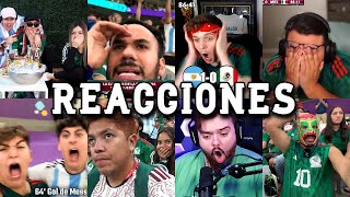 Las Mejores Reacciones de Youtubers al Argentina 20 México 1 [upl. by Nywroc442]