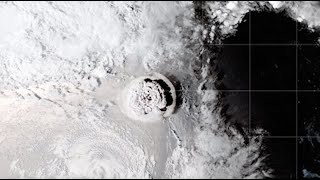 How NASA Sees the Life Cycle of Volcanic Island Hunga TongaHunga Ha’apai [upl. by Rosio]