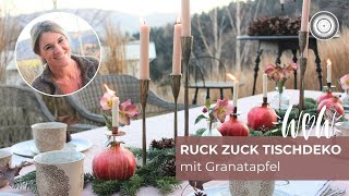 DIY  WEIHNACHTSTISCHDEKO GANZ EINFACH GANZ SCHNELL und einfach nur WWOOOOOWWW [upl. by Rainger]