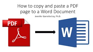 How to Copy and Paste PDF pages into Word Document [upl. by Corrie]