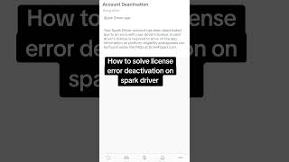 Reactivate spark driver if deactivated for license error sparkdeliverydriver reactivatesparkdriver [upl. by Yecnay]