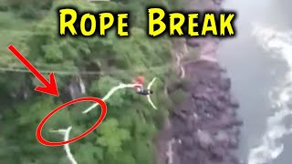 quotRope Breaksquot bungee jumping accident  sports  adventure sports  shockwave [upl. by Annayad]