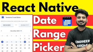 🗓️ React Native Calendar Range Picker ✅  Engineer Codewala [upl. by Steffane]