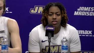 JMU Womens Basketball  Players Postgame Press Conference vs Loyola Maryland  Nov 7 2024 [upl. by Neumeyer43]