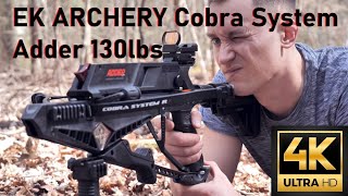 RepetierArmbrust Testschießen  Review EK ARCHERY Cobra System Adder 130lbs  4K [upl. by Denoting]