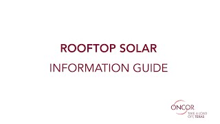 Rooftop Solar Information Guide [upl. by Sicard]