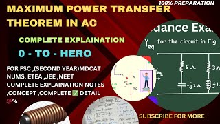 maximum power transfer theorem in ACcomplete explaination notes concept for second year mdcat [upl. by Nemaj]