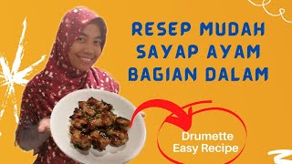 Easy chicken drumette recipes  Resep Mudah sayap ayam bagian dalam [upl. by Tracee738]