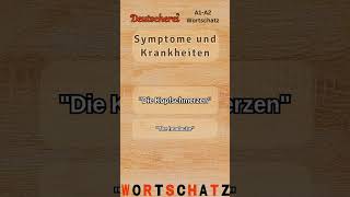 Symptome und Krankheiten   Symptoms and Illnesses Deutsch German [upl. by Gay563]