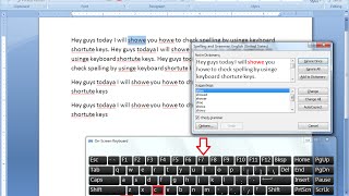 Shortcut key to Spell Check in MS Word [upl. by Niawat]