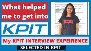 KPIT  What Helped me to Get into KPIT  Written and Interview Experience  Expected Questions [upl. by Mor]