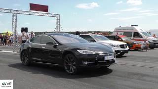 Tesla model S P85D vs Mercrdes AMG E63  🚦🚗 DRAG RACE  TESLA VS AMG 🚦🚗💥💨💥💨 [upl. by Arriaet675]