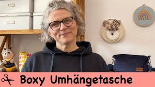 Boxy Umhängetasche nähen  kostenloses Schnittmuster  Anfängergeeignet [upl. by Imhskal]