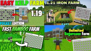 MINECRAFT IRON FARM EASY  MINECRAFT SUGARCANE FARM  MINECRAFT BAMBOO FARM  CAL PERFORM LIVE [upl. by Blancha]