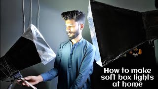 How to make softbox lights at home  Homemade softbox light in Very cheap prize [upl. by Anilatak]