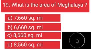 Meghalaya GK Questions  Part 01  Meghalaya Online [upl. by Declan]