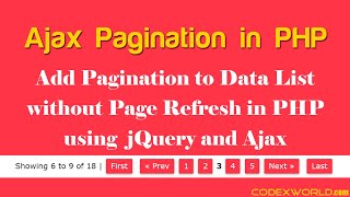 Ajax Pagination using jQuery with PHP and MySQL [upl. by Aileon]