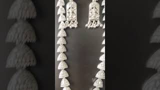 Stylish Traditional Oxidized Silver Necklace Jewellery Set for Women [upl. by Acinod]