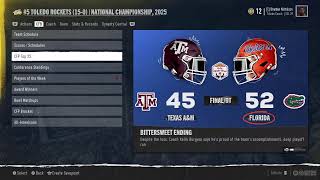 2025  ChickfilA Peach Bowl  5 Toledo vs 2 Kansas State [upl. by Akimyt]